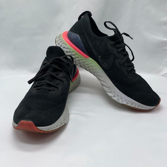 NIKE Epic React Flyknit 2 Pixel Running Shoes Sneakers- BQ8928-003- Men'… - Picture 4 of 12